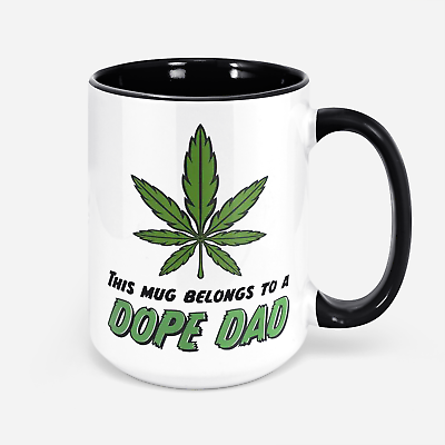 #ad Fathers Day Coffee Mug Dope Dad Gift For Stoner Dad Papa Step Dad $18.99
