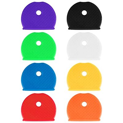 #ad Key Cap Rings 8 Assorted Colors Key Identifier Tag Covers 50 Pack $16.18