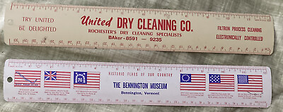 #ad Vintage Advertising Metal Rulers $19.99