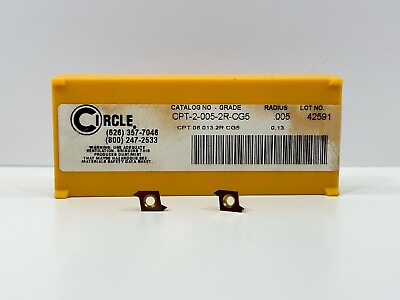 #ad CIRCLE CPT 2 005 2R CPT060132R New Carbide Inserts 66011 Grade CG5 2pcs $19.95
