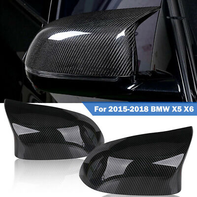 #ad For BMW X5 F15 X6 F16 28i 35i 14 18 Carbon Fiber M Style Side Mirror Cover Caps $32.99