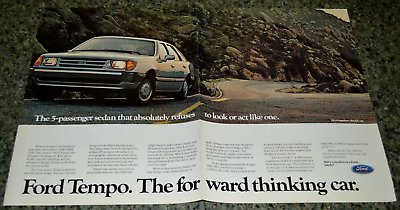 #ad ★★1985 FORD TEMPO ORIGINAL FOLD OUT ADVERTISEMENT AD PRINT 85★★ $8.99