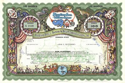 #ad Ringling Bros. Barnum amp; Bailey Combined Shows Inc. Fully Issued Multicolored $584.00