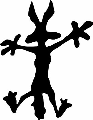 #ad Wile E Coyote Hitting Wall VINYL DECAL Splat Wiley Bumper Sticker Looney Tunes $3.00
