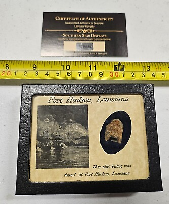 #ad Civil War Bullet Port Hudson Louisiana Southern Star Displays Authenticated $11.98