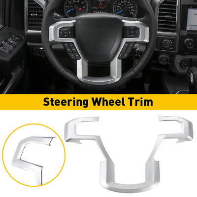 #ad FOR 2015 2020 Ford F150 Silver Steering Wheel Cover Trim Interior Accessories US $18.99