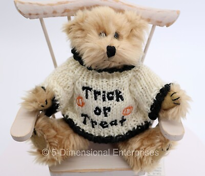 #ad Berkeley Designs Halloween Bear Trick Treat Sweater Jointed Plush 7.5quot; New Tags $4.99