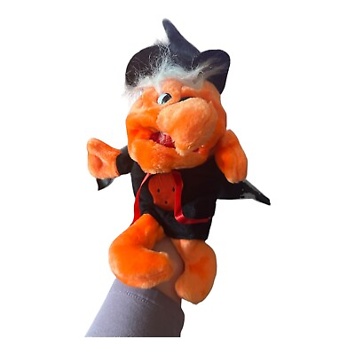 #ad Halloween Orange Witch Puppet with Squeaking amp; Extending Tongue Made in Taiwan $17.99