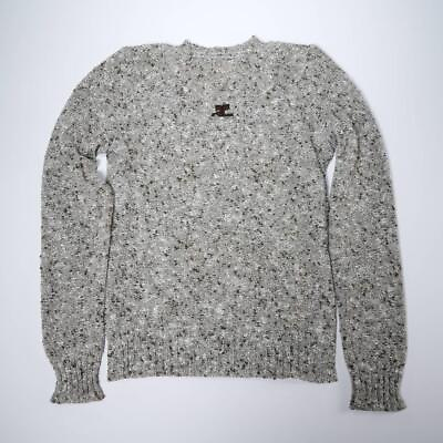 #ad Courreges Paris Brown Heather Mock Turtleneck Sweater Womens 0 XS Vintage $220.00