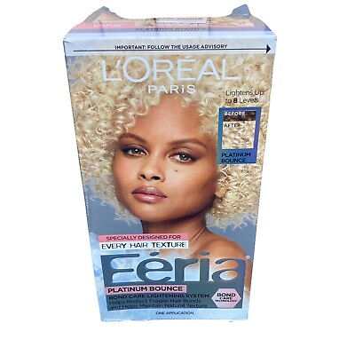 #ad L#x27;Oreal Paris Feria Hair Color Platinum Bounce Care Lightens Up To 8 Levels $9.98