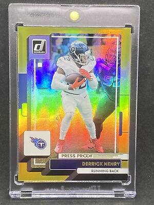 #ad Derrick Henry RARE GOLD REFRACTOR INVESTMENT CARD SSP PANINI TITANS MINT $17.99