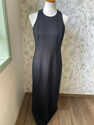 #ad Ralph Lauren Black Dress Long Vintage Size 10 Petite $26.25