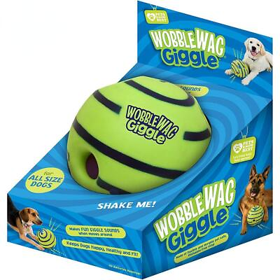 #ad Wobble Wag Giggle Glow Ball Interactive Dog Toy Fun Giggle Sounds When Rolled $80.00