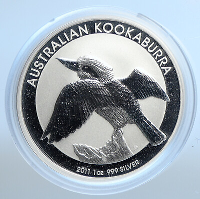 #ad 2011 AUSTRALIA Kookaburra Bird Australian 1oz Proof Silver Dollar Coin i111169 $349.65