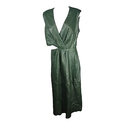 #ad Massimo Dutti Sheep Leather Midi Dress Women#x27;s Luxury Fashion Elegant Style $149.00