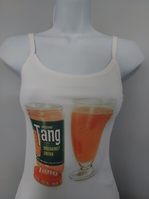 #ad Tang tank top ribbed vintage Ad 90s Funny Tank Top Y2k Shirt 80s Tang Shirt $24.00