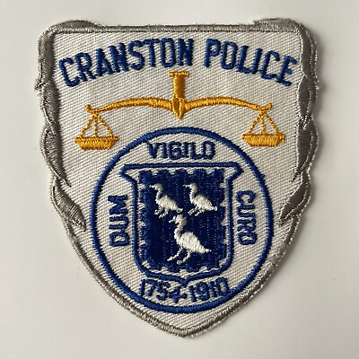 Retired Cranston Rhode Island Police Shoulder Patch Obsolete Genuine Vintage $18.00