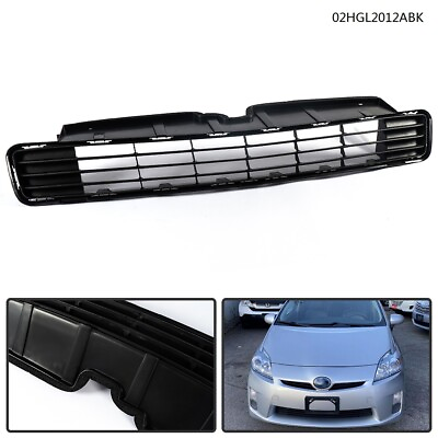 #ad Fit For 2010 2011 Toyota Prius Insert Front Bumper Lower Grille Black Plastic $32.65