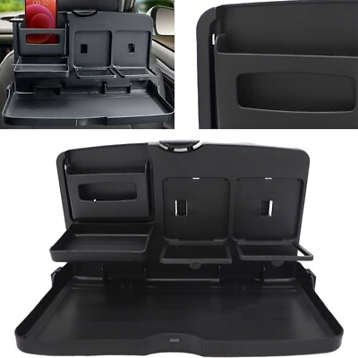 #ad Car Shelving Foldable Dining Table Car Beverage Water Rear Row Fixed Back Table $39.57