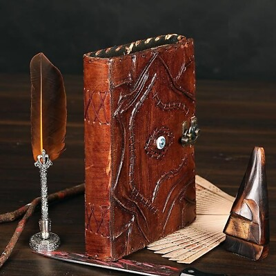 #ad hocus pocus vintage leather journal book of shadows journal gifts for him her $88.78