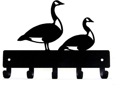 #ad #ad Canadian Geese 9 in. LG Wall Key Rack Holder Made in USA Storage with 5 hooks $21.99