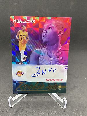 #ad 2019 20 Panini Hoops Rookie Ink Auto ZACH NORVELL JR Checkerboard Holo Lakers $6.00