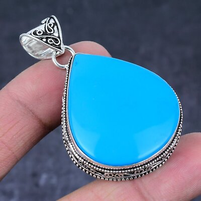 #ad #ad Sleeping Turquoise Gemstone 925 Sterling Silver Gift Jewelry Pendant 2.21quot; o564 $10.99