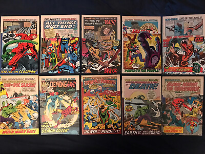 #ad MARVEL lot of 10 partial cover comics: X Men Hulk Daredevil Avengers Iron Man $37.98