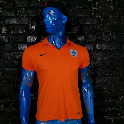 #ad Netherlands Holland Team Jersey Home Shirt 2006 2008 Orange Nike Womans Size L $17.84