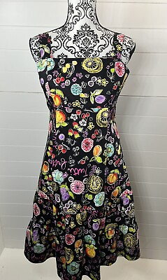 #ad Vintage Karen Steven’s Fruit Novelty Print Dress Pinup Rockabilly Womens Sz 10 $29.99
