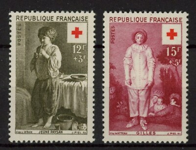 #ad BIN10152 France 1956 Red Cross good set very fine MNH $1.50