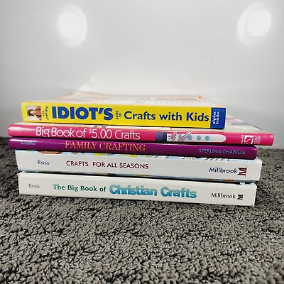 #ad Children Kids Family Christian Crafts Hardcover Book Lot 5 Projects Instructions $29.41