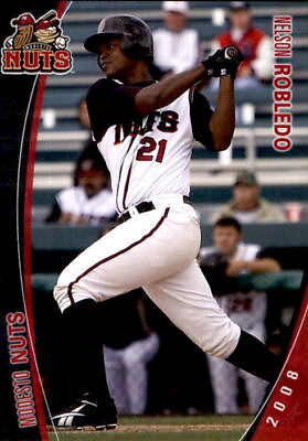 #ad 2008 Modesto Nuts Grandstand #23 Nelson Robledo Panama City Baseball Card $12.99