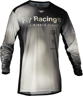 #ad New Fly Racing Lite SE Legacy Jersey Light Gray Black Medium $49.95
