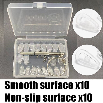 #ad Eyeglass Nose Pads 10 Pairs Soft Silicone Air Chamber w Screws and Screwdriver $6.49