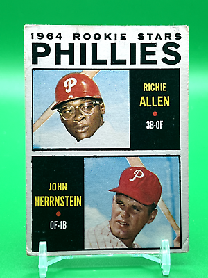 #ad 1964 Topps Rookie Stars Richie Allen Rookie Phillies Pen Mark on Back $20.25