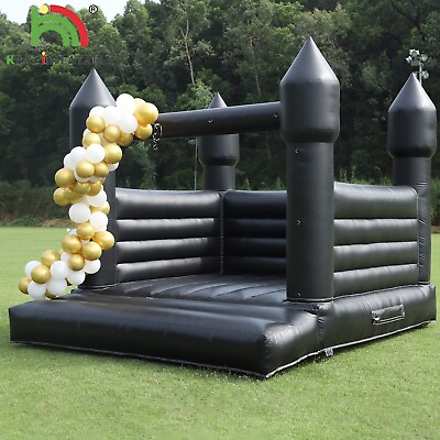 #ad 13FT Commercial PVC Black Bounce House Jumper Bouncy Castle w Blower Fit Party $1099.00