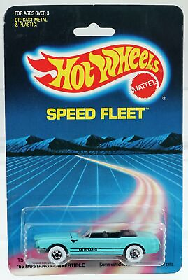 #ad Hot Wheels 1965 Mustang Convertible Speed Fleet Series 1542 NRFP 1986 LBlue 1:64 $35.70