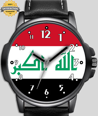#ad Flag Of Iraq Unique Stylish Wrist Watch $58.38