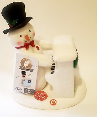 #ad Hallmark Tabletop Plush 20th Anniversary Sing Along Snowman NWT $49.99