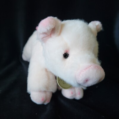 #ad Miyoni by Aurora Pink Pig Piglet Small 9” Plush Stuffed Toy Farm Animal w Tags $10.95