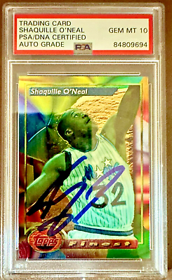 #ad 1993 Topps Finest #3 Shaquille O#x27;Neal RC PSA DNA Certified Auto Grade PSA 10 $671.25