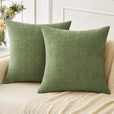 #ad Pack of 2 Couch Throw Pillow Covers 18x18 18x18 Inch Pack of 2 Sage Green $17.76