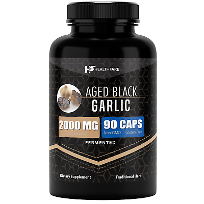 #ad Fermented Black Garlic Extract Dietary Supplement 2000mg 90 Caps $11.99
