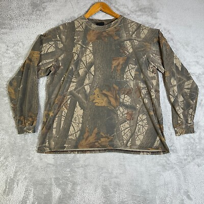 #ad Vintage Realtree Camo Shirt Mens Large Hunting Outdoors Long Sleeve Y2K $22.95
