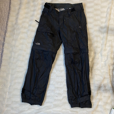 #ad The North Face Womens M 30X29 Convertible unisex water wind proof pants Black $24.30