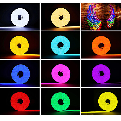 #ad 12V Waterproof LED Neon Light Strip Flexible Silicone Tube for Car Boat Kitchen $99.00