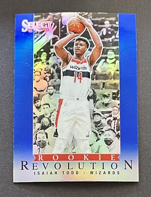 #ad 2021 22 Panini Select Rookie Revolution Blue Prizm Isaiah Todd RC #5 Wizards $2.49
