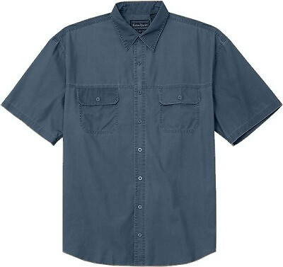 #ad NWT 5X Big and Tall Washed Adventure Shirt Two Pockets in Grey $32.95