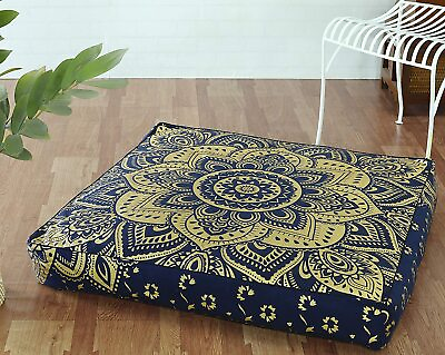 #ad Floor Cushion Cover Meditation Ottoman Pouf Floor Pillows Large Yoga Pillow 35quot; $24.99